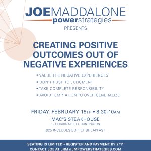 Creating Positive Outcomes from Negative Experiences